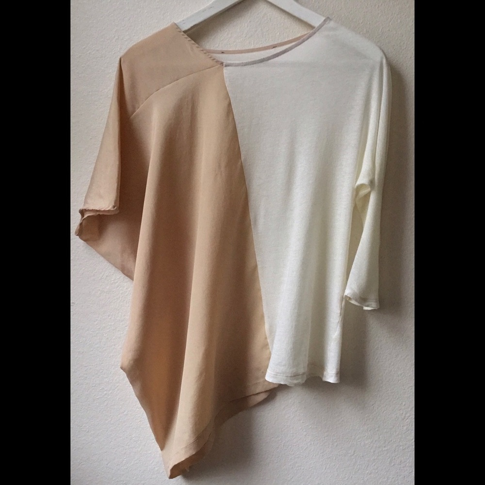 Asymmetric Mixed Media Top